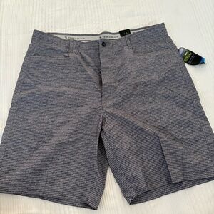 Pebble Beach Men's Gray Striped Patterned Shorts
